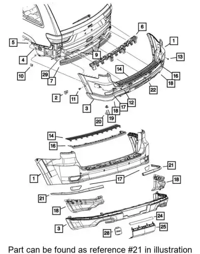 APPLIQUE 6MR48MA7AA CHRYSLER