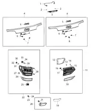  ФОНАРЬ ПОДСВЕТКИ ЗНАКА НОМЕРНОГО 68228927AA CHRYSLER