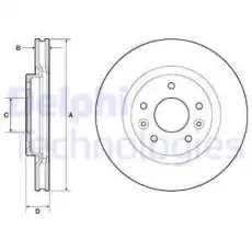 Тормозной диск DELPHI BG4770C вентилируемый , передняя ось