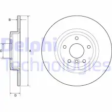 Тормозной диск DELPHI BG4770C вентилируемый , передняя ось