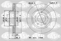 Тормозной диск SASIC 6106353
