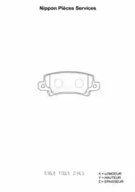 Тормозные колодки дисковые NPS T361A23