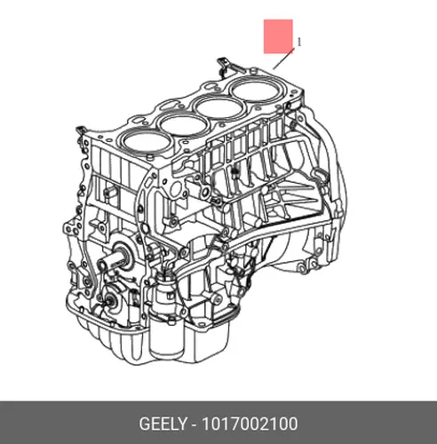 БЛОК ЦИЛИНДРОВ 1017002100 GEELY