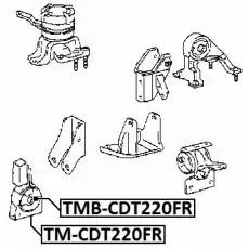 Подушка крепления двигателя FEBEST TM-CDT220FR