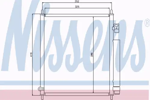 Радиатор кондиционера (конденсатор) NISSENS 94734