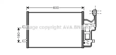 Радиатор кондиционера (конденсатор) AVA MZ5184D