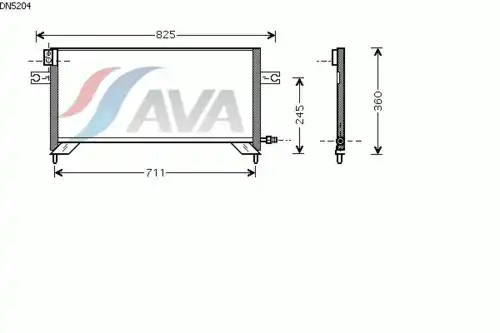 Радиатор кондиционера (конденсатор) AVA DN5204