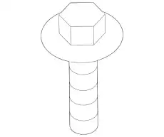 BOLT AND WASHER ASY - HEX.HEAD W710665S442 FORD