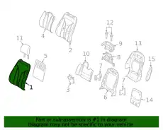 COVER ASY - SEAT BACK KA1Z5864417BC FORD