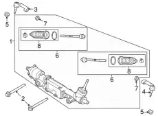 GEAR ASY - STEERING GL3Z3504A FORD