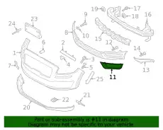 Решетка бампера FORD KA1Z-17E811-AB