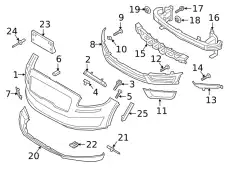 Решетка бампера FORD KA1Z-17E811-AB