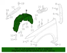 Подкрылок FORD HS7Z-16102-E