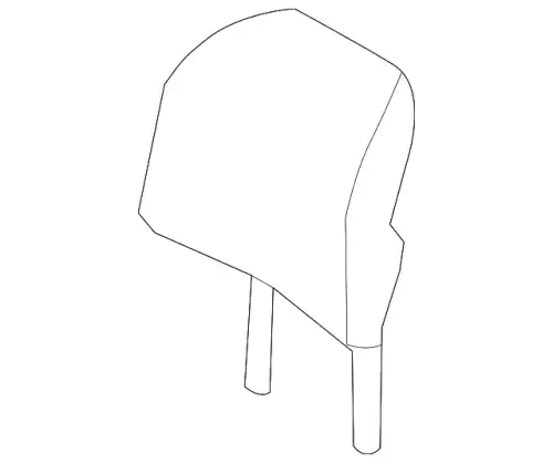 HEADREST - COVER AND PAD KA1Z58611A08CA FORD