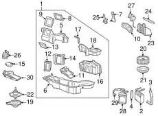 HEATER ASY - LESS RADIATOR H2MZ-18476-E FORD
