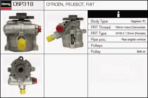 Насос гидроусилителя руля DELCO REMY DSP318