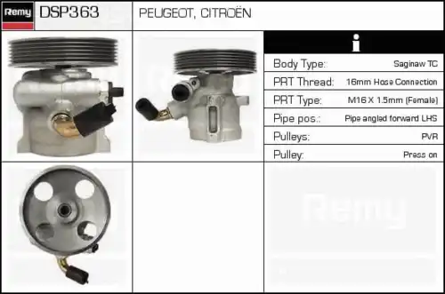 Насос гидроусилителя руля DELCO REMY DSP363
