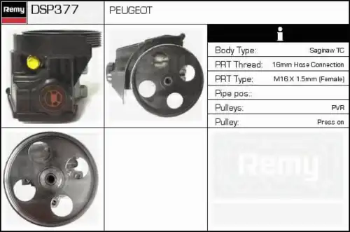 Насос гидроусилителя руля DELCO REMY DSP377