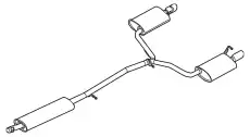 MUFFLER ASY - CENTRE AND REAR JA8Z5230A FORD