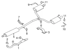 MUFFLER ASY - CENTRE AND REAR JA8Z5230A FORD