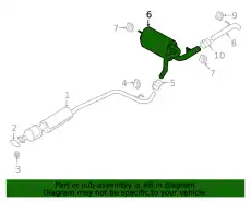 MUFFLER ASY - CENTRE AND REAR KV6Z5230B FORD