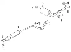MUFFLER ASY - CENTRE AND REAR KV6Z5230B FORD