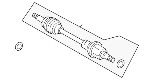 SHAFT - FRONT AXLE D3BZ-3B437-C FORD