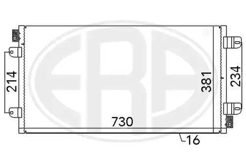 Радиатор кондиционера (конденсатор) ERA 667030