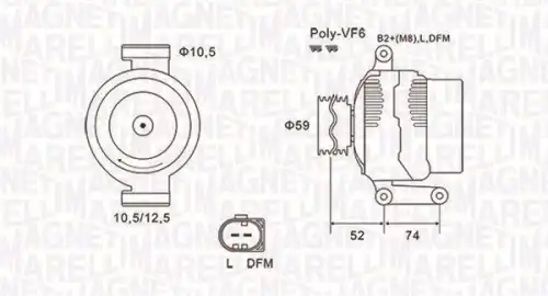 Генератор MAGNETI MARELLI 063731928010