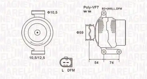 Генератор MAGNETI MARELLI 063731922010