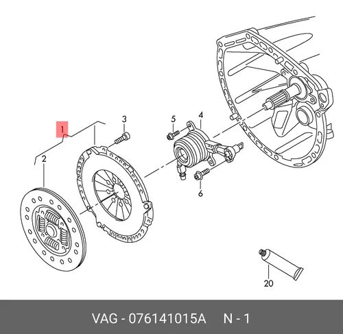 Диск сцепления VAG 076 141 015 A
