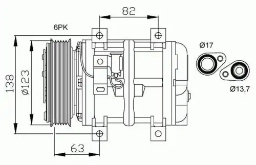 компрессор кондиционера Volv 32112 NRF