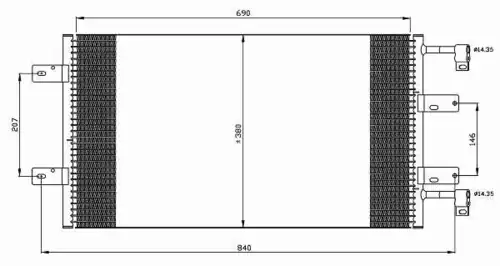 Радиатор кондиционера (конденсатор) NRF 35505