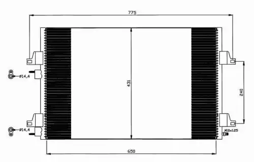 Радиатор кондиционера (конденсатор) NRF 35557