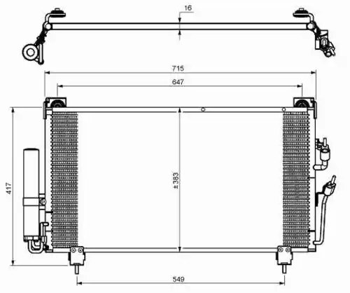 Радиатор кондиционера (конденсатор) NRF 35755