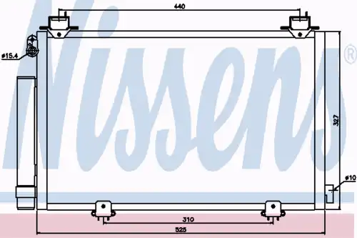 Конденсатор, кондиционер 94590 NISSENS