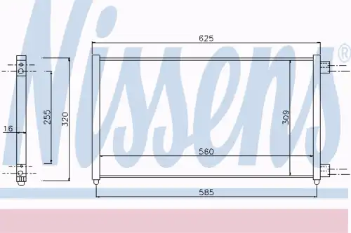 Радиатор кондиционера (конденсатор) NISSENS 94633