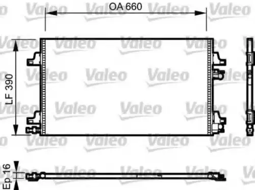 Радиатор кондиционера (конденсатор) VALEO 814006
