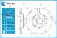 Тормозной диск CWORKS C210G0004