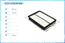 Фильтр воздушный CWORKS G2412Q2W300