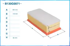 Фильтр воздушный CWORKS B130G0071