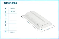 Фильтр воздушный CWORKS B130G0068