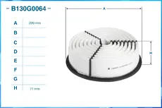 Фильтр воздушный CWORKS B130G0064