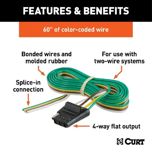 4WAY FLAT STANDARD CONNECTORS 58041 CURT
