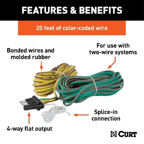 4WAY FLAT STANDARD CONNECTORS 57220 CURT