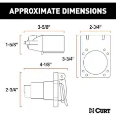 7WAY RV CONNECTORS 58152 CURT