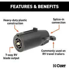 7WAY RV CONNECTORS 58141 CURT