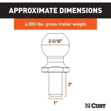 2 516 IN TRAILER BALLS 40075 CURT