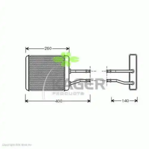 Радиатор печки KAGER 32-0006