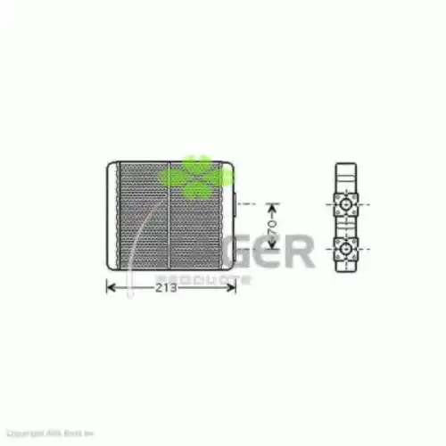 Радиатор печки KAGER 32-0026